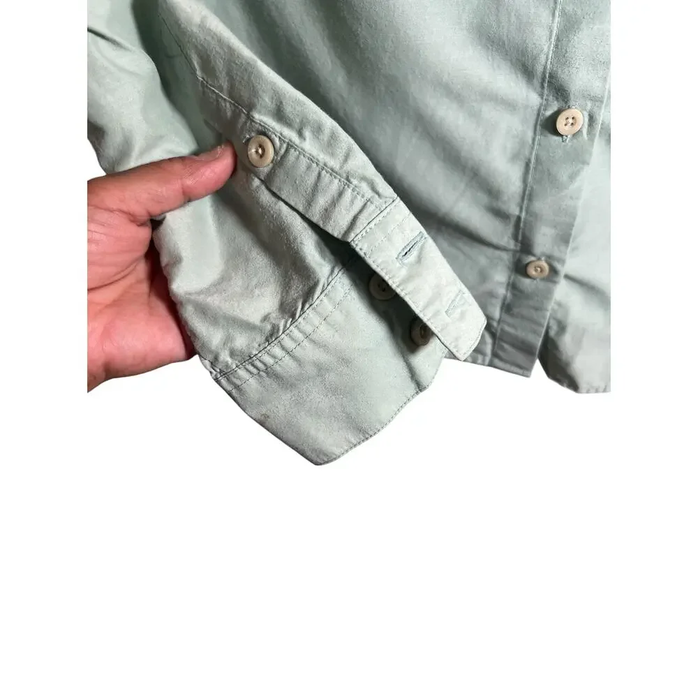 Patagonia Women's 6 Soft River Rock Green Long-Sleeve Self-Guided Sun Shirt